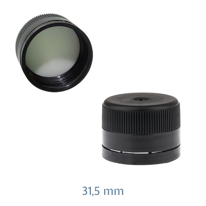 TAPPO A VITE IN PLASTICA 31,5x19 mm NERO