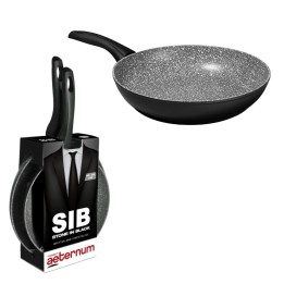 Bis padelle anti aderente Aeternum Stone in black 28 e 32 cm