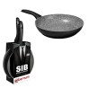 Bis padelle anti aderente Aeternum Stone in black 28 e 32 cm
