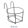 FIORIERA FERRO PORTA VASO ROTONDO CM 25 NERO