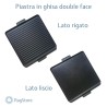 bistecchiera in ghisa a doppia faccia cm 30x30 per fornellone