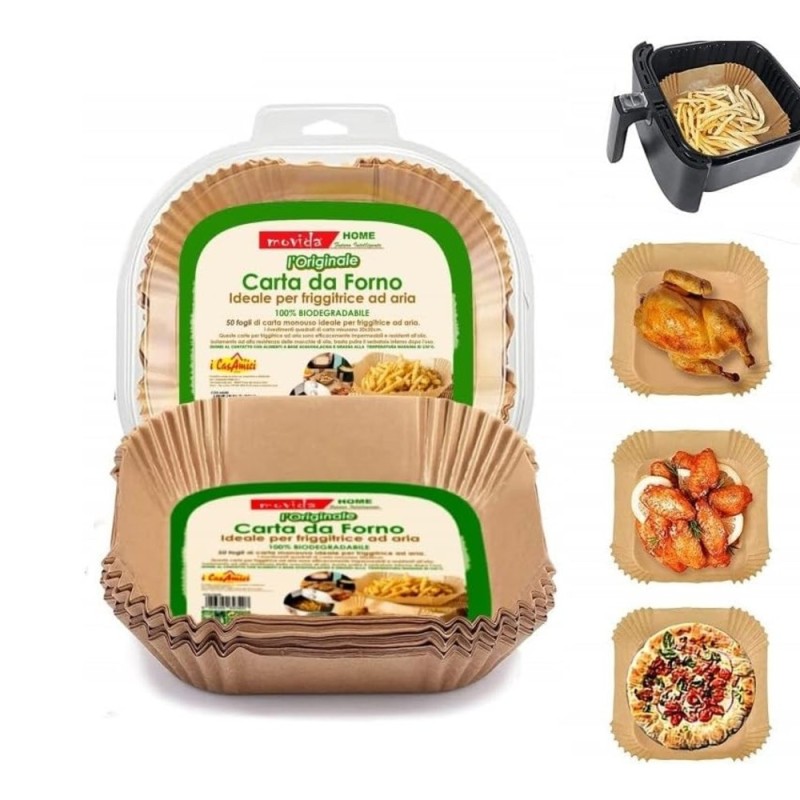 CARTA FORNO PER FRIGGITRICE AD ARIA CM 16x16 - Pz 50