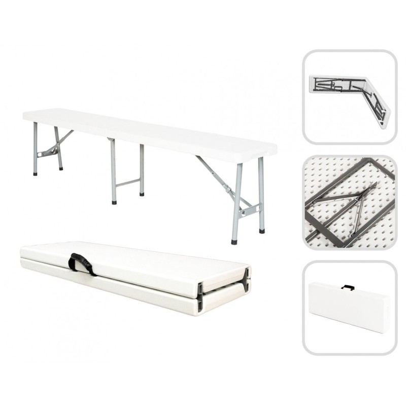 PANCA POLIETILENE HD CATERING PIEGHEVOLE CM 184x30x44