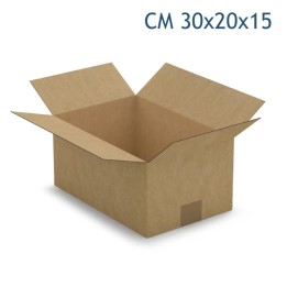 SCATOLA CARTONE 1 ONDA CM 30x20x15