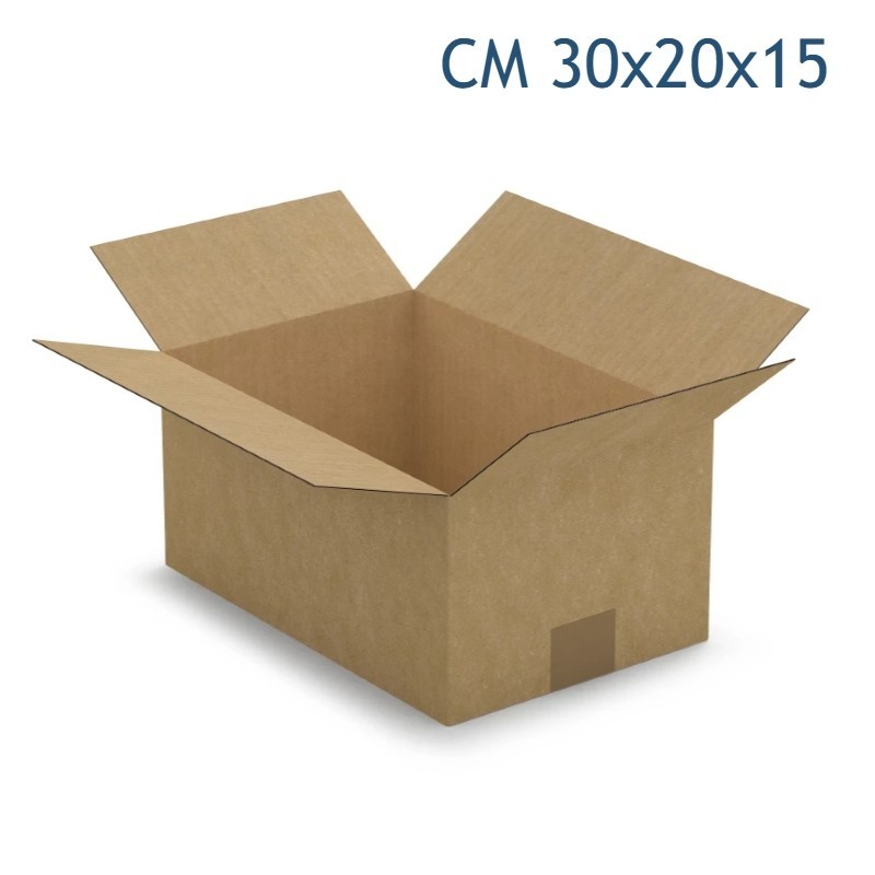 SCATOLA CARTONE 1 ONDA CM 30x20x15