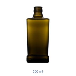 BOTTIGLIA VETRO KING QUADRA ANTI FRODE 500 ml VERDE ANTICO