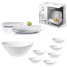 Set da 25 pezzi piatti prometeo con insalatiera e coppette