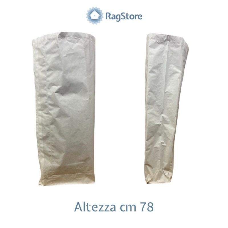 Vista laterale sacco carta per farina da 25 kg - struttura rinforzata