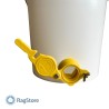 Rubinetto professionale per secchio maturatore miele 25 kg - dettaglio rubinetto in plastica alimentare Made in Italy
