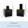 Dimensioni della bottiglia Giulia da 250 ml in vetro scuro con e senza tappo