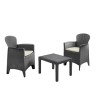 SALOTTO RESINA RATTAN AKITA Pz 3 ANTRACITE