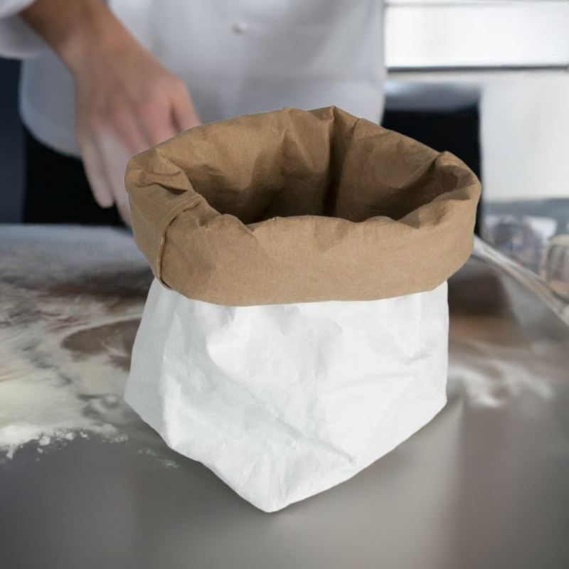 Sacco Carta Kraft Doppio Strato per Farina e Alimenti 10 kg