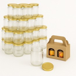 Kit Regalo Miele con 24 Barattoli e 12 Valigette – Perfetto per confezioni eleganti