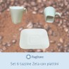 Tazzine Caffè con Piattino Zeta 6 pz Bianche in Porcellana | Ragstore