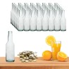 kit completo di 56 bottiglie vetro 200 ml con 100 tappi corona – ideale per liquidi alimentari
