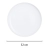 Dimensioni del piatto pizza rotondo friend luminarc da 32 cm