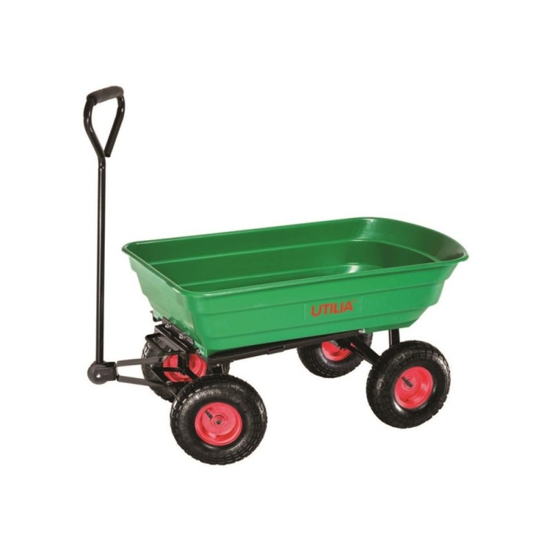 Carrello da giardino con vasca ribaltabile da 75 lt