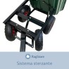 Carrello da giardino con sistema sterzante