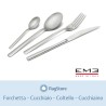 Servizio Posate EME 24 pz Acciaio Inox Fashion Sabbiato | RagStore
