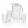 Caraffa Plastica 2L con 4 Bicchieri - Set Elegante | RagStore