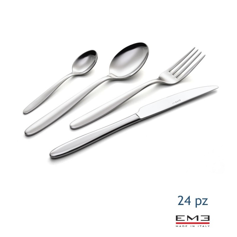Set Posate Eme Capri 24 pz Acciaio Inox per 6 Persone | RagStore