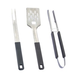 Set Accessori BBQ TEXAS in Acciaio Inox - 3 Pezzi | RagStore