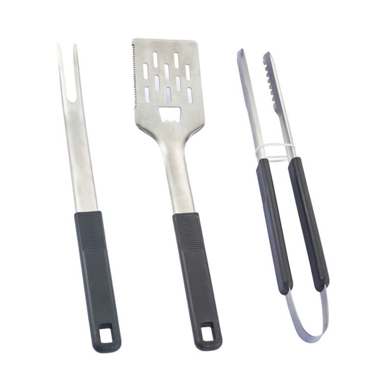 Set Accessori BBQ TEXAS in Acciaio Inox - 3 Pezzi | RagStore