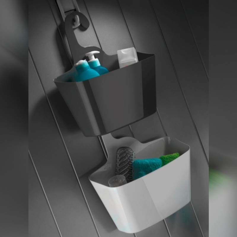 CESTINO BAGNO PORTA OGGETTI CON GANCIO CM 28x12x31