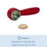 Capsulatore tappatrice per tappi corona in metallo da 26 mm per chiusura con martello