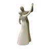 Statuine decorative coppia Ballerini colore Bianco e Tortora con altezza di 28 cm