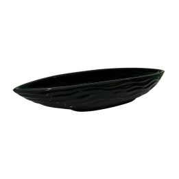 Vaso Centrotavola Porcellana Barchetta Nero cm 40x13 | RagStore