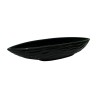 Vaso Centrotavola Porcellana Barchetta Nero cm 40x13 | RagStore