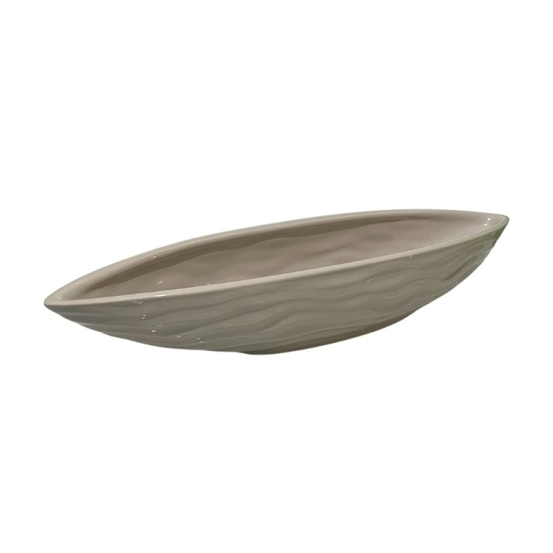 Vaso Centrotavola Porcellana Barchetta Tortora | RagStore