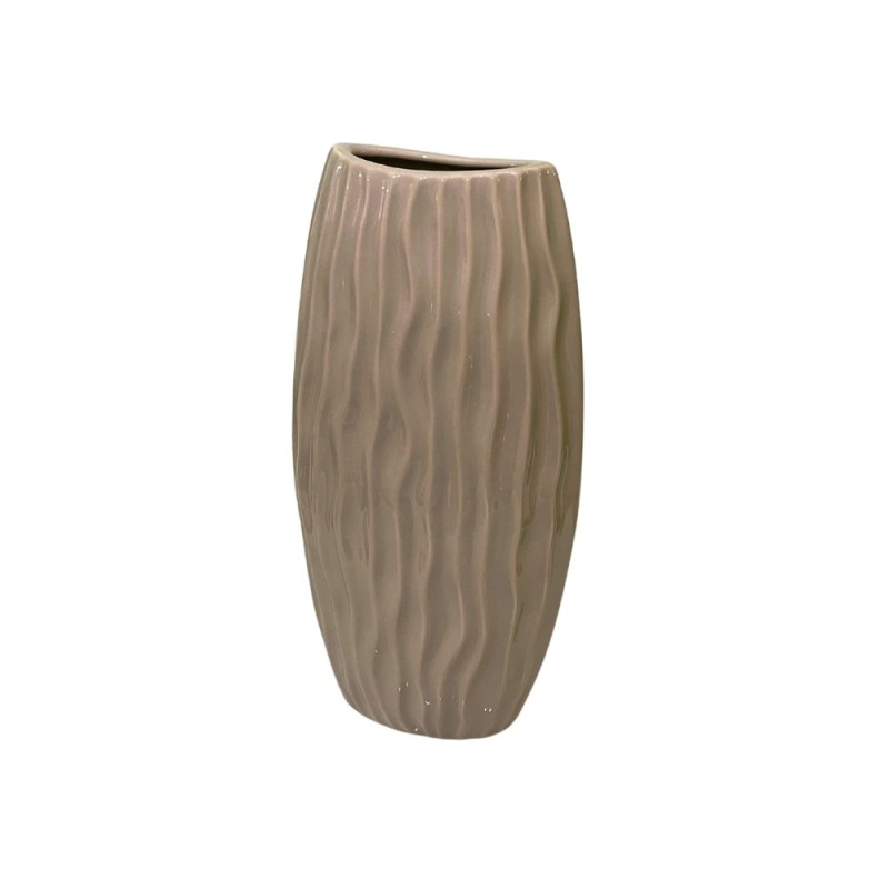 Vaso Portafiori Porcellana Garupa 31 cm Tortora | RagStore