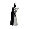 Elemento d'arredo coppia ballerini 38 cm, bianco e nero, per ambienti moderni