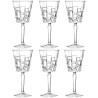 Set di 6 calici in vetro eco cristallo RCR Etna da 28 cl per vino e acqua