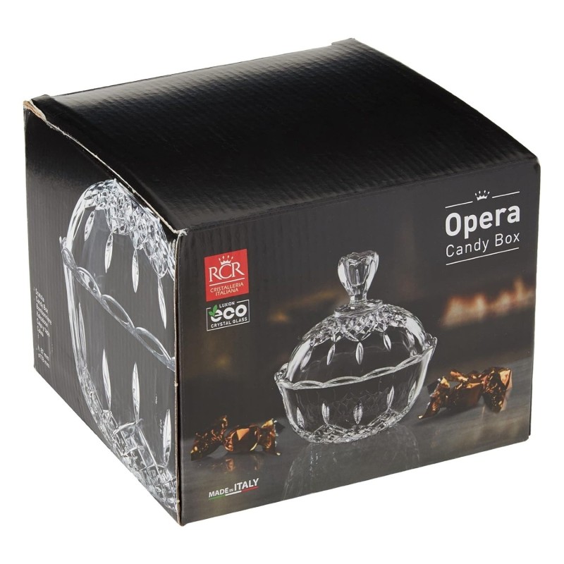 Idea regalo scatola porta dolci in cristallo Opera di RCR Cristalleria italiana - 8007815257829
