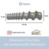 Dimensioni dell'elisa senza fine per il passa pomodoro banchetto e su base mecnosud