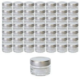 kit 50 mini barattoli in vetro per salsa, spezie e creme viso da 67 ml complete di tappo