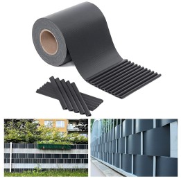 Fascia Frangivista in PVC Antracite 19x3500 cm | Con Clip | Ragstore