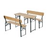Set birreria da giardino con schienale pieghevole cm 115x60