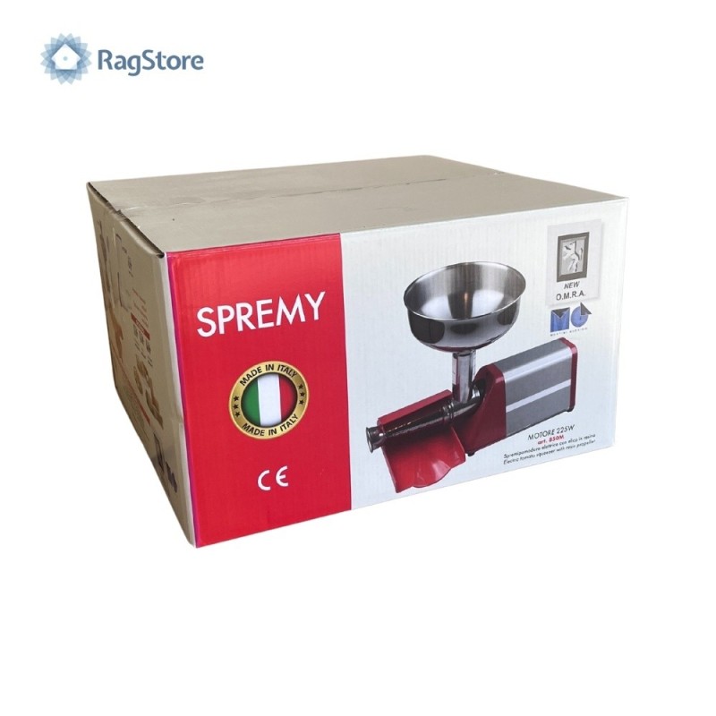 confezione scatola passa pomodori elettrico spremy new omra