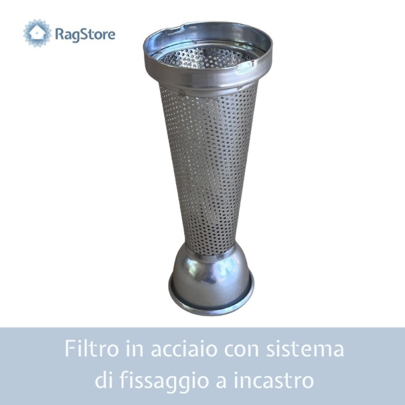 Filtro per passapomodori elettrico spremy con sistema a incastro facile da montare