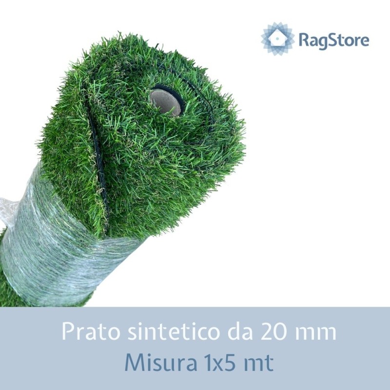 Prato Sintetico Miami 20 mm 1x5 mt | Tappeto in Erba Sintetica | Ragstore
