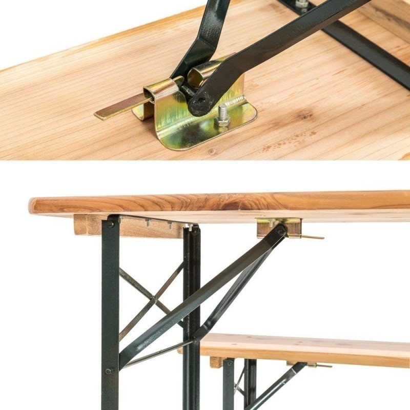 Tavolo e panchine pieghevoli salva spazio cm 220x70