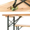 Tavolo e panchine pieghevoli salva spazio cm 220x70