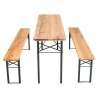 Tavolo con panche in legno per feste, sagre ed eventi cm 220x70