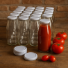 kit 20 bottiglie in vetro per salsa da 446 ml complete di tappi per bollitura