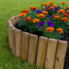 Steccato in legno bordura per protezione e delimitazione fiori in giardino
