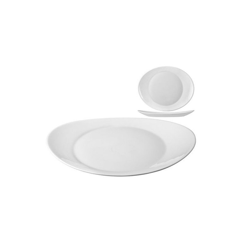 Piatto Prometeo Bistecca Bianco 32x26 cm - Bormioli Rocco